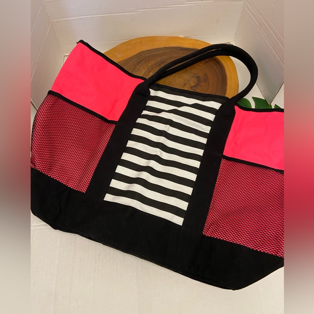 Victorias Secret Large Hot Pink Canvas Beach Every Day Tote